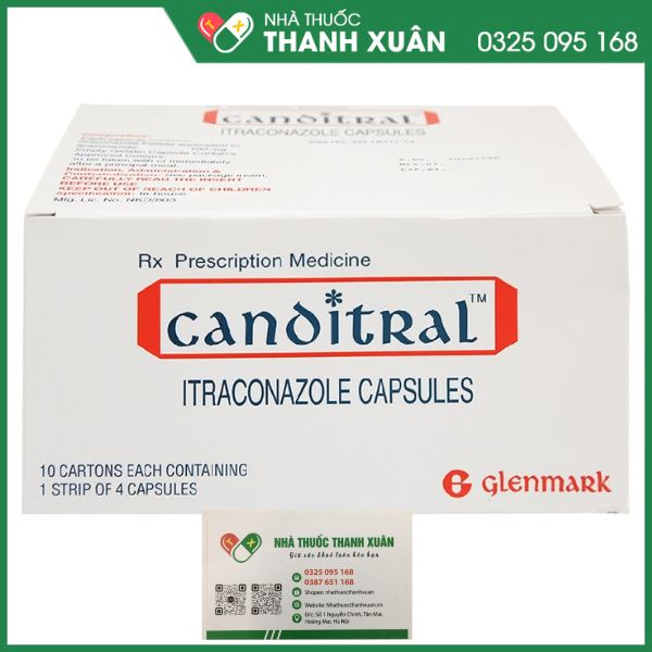 Canditral - thuốc điều trị nhiễm nấm (10 vỉ x 4 viên)